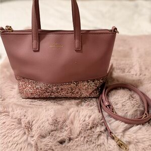 Kate Spade Rose Pink Glitter Tote